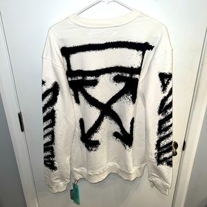 Off White white crew neck white black new with tags
